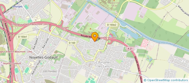 localisation de l'entreprise MONSIEUR YACOUBOU WAOLANY à COURCELLES-LES-LENS