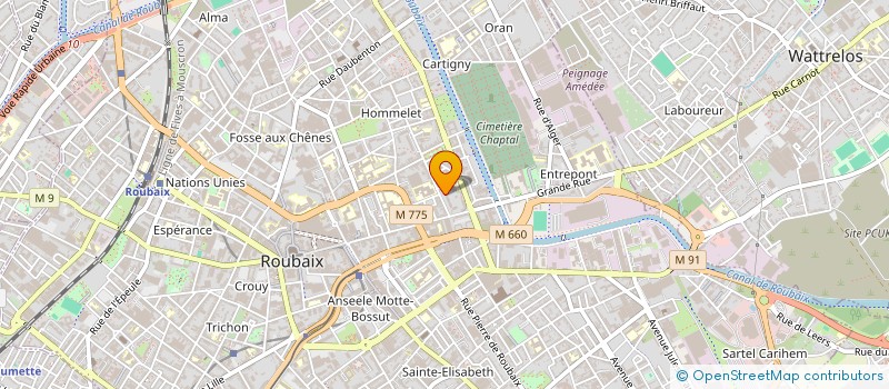 localisation de l'entreprise MONSIEUR YAHAYA TOURE  ROUBAIX