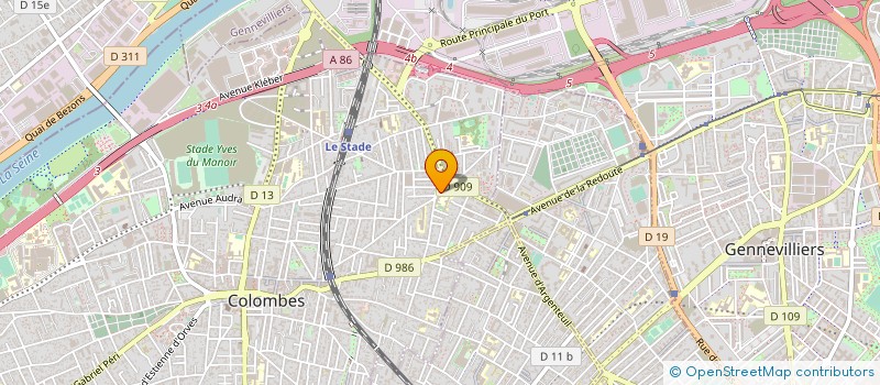 localisation de l'entreprise MONSIEUR YAMINE LAYADI  COLOMBES