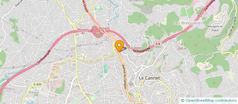 localisation de l'entreprise MONSIEUR YAN-ERICK FAJON  CAGNES-SUR-MER