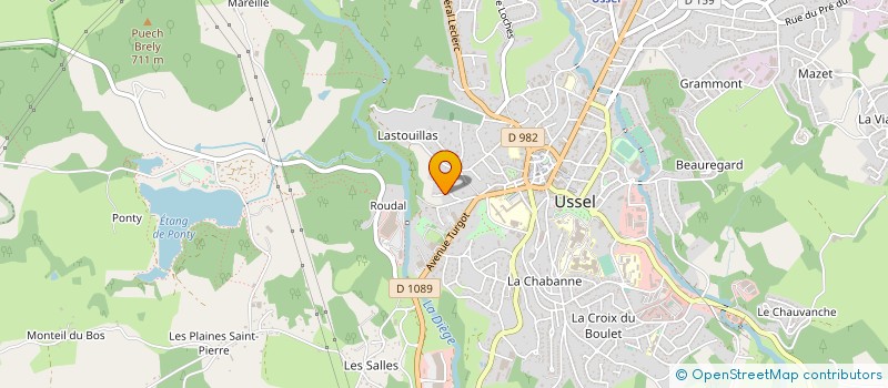 localisation de l'entreprise MONSIEUR YAN LEGENDRE  USSEL