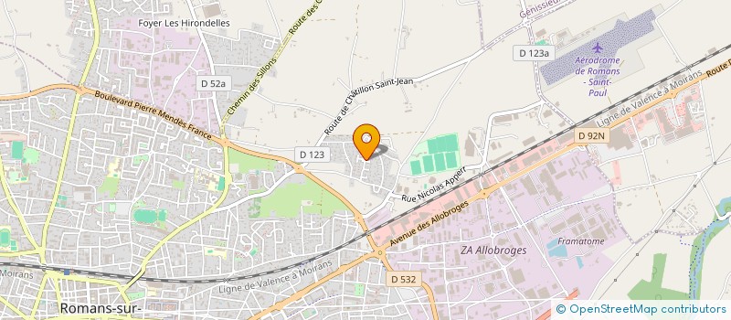 localisation de l'entreprise MONSIEUR YAN ROUSSEAU  ROMANS-SUR-ISERE