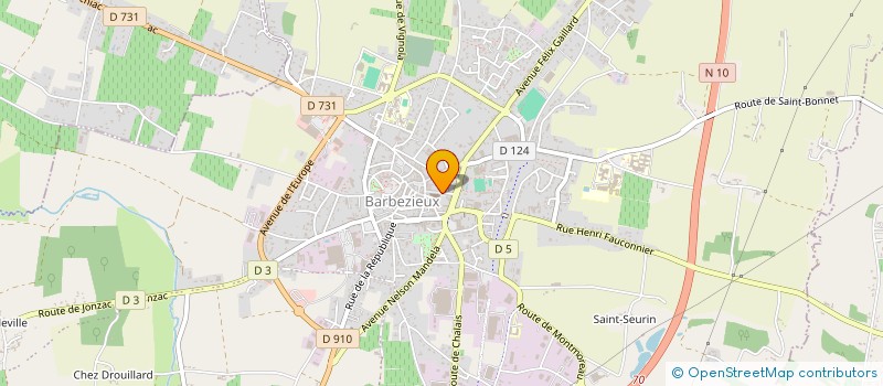 localisation de l'entreprise MONSIEUR YANICK BOZZINI à BARBEZIEUX-SAINT-HILAIRE