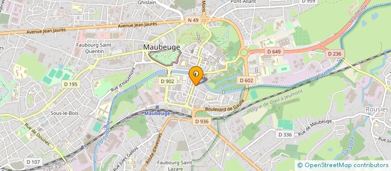 localisation de l'entreprise MONSIEUR YANICK NADJILEM NGALI  MAUBEUGE