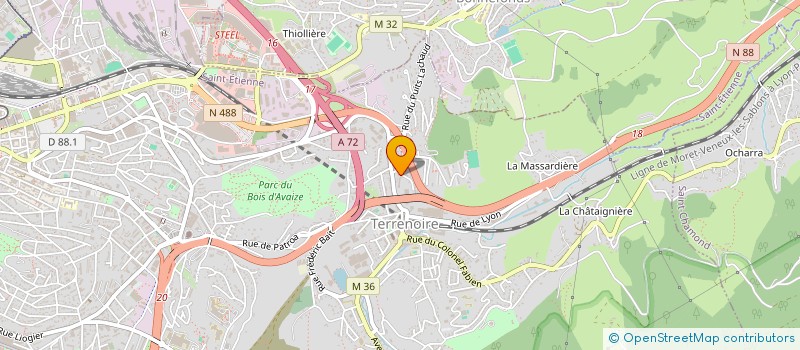 localisation de l'entreprise MONSIEUR YANIS AZZOUZ  SAINT-ETIENNE