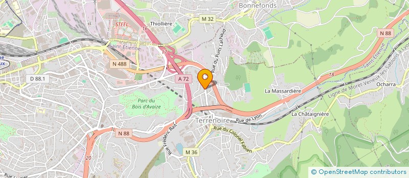 localisation de l'entreprise MONSIEUR YANIS BOUZERA  SAINT-ETIENNE