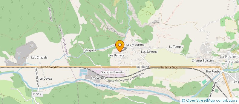 localisation de l'entreprise MONSIEUR YANIS FABRE  LA ROCHE DES ARNAUDS