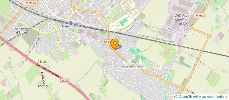 localisation de l'entreprise MONSIEUR YANIS GAILLEGUE  LA CHAPELLE-D'ARMENTIERES