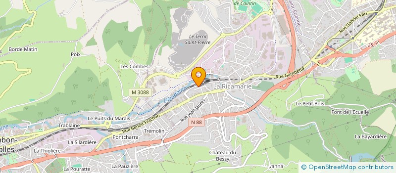 localisation de l'entreprise MONSIEUR YANIS LAIDOUNI  LA RICAMARIE