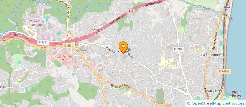 localisation de l'entreprise MONSIEUR YANIS LE GALL  ANTIBES