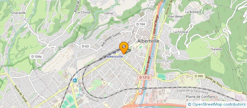 localisation de l'entreprise MONSIEUR YANIS STERCKX  ALBERTVILLE