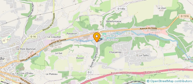 localisation de l'entreprise MONSIEUR YANIS TELMINI-TAILLANDIER  SAINT-CLAIR-DE-LA-TOUR