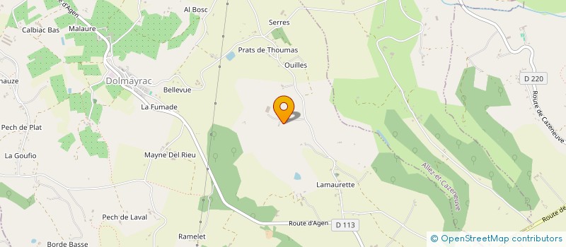 localisation de l'entreprise MONSIEUR YANN ASENSIO  DOLMAYRAC