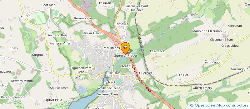 localisation de l'entreprise MONSIEUR YANN BAUDIN  DAOULAS