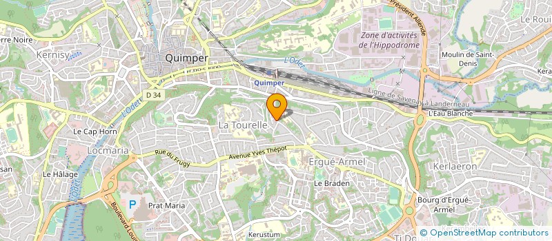 localisation de l'entreprise MONSIEUR YANN BAULARD à QUIMPER