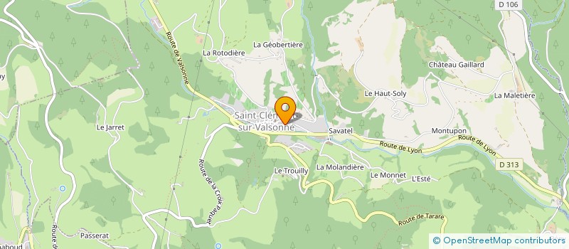 localisation de l'entreprise MONSIEUR YANN BAVAROT  SAINT-CLEMENT-SUR-VALSONNE