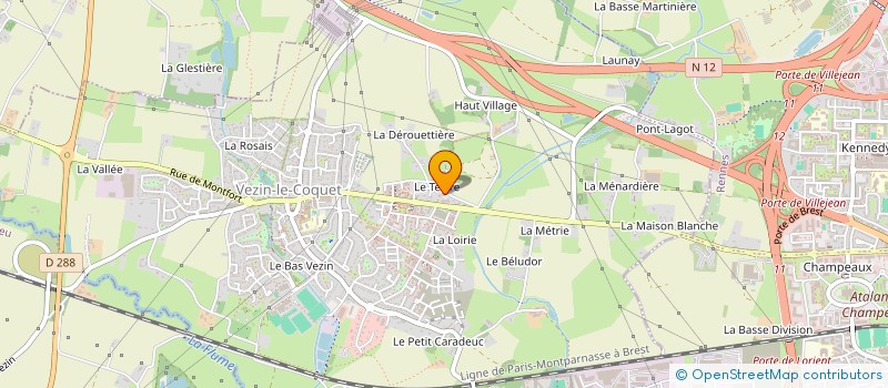 localisation de l'entreprise MONSIEUR YANN BEAUJOUAN  VEZIN-LE-COQUET