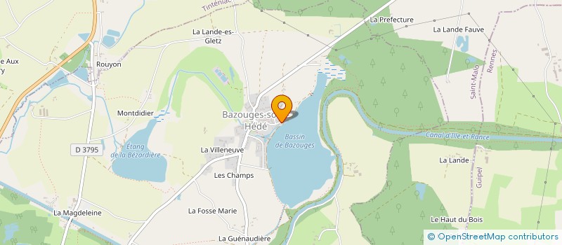 localisation de l'entreprise MONSIEUR YANN BLAIN  HEDE-BAZOUGES