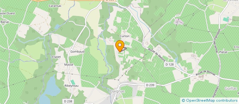 localisation de l'entreprise MONSIEUR YANN BODERE à DAIGNAC