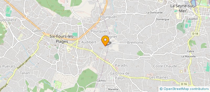 localisation de l'entreprise MONSIEUR YANN BONARDI  SIX-FOURS-LES-PLAGES