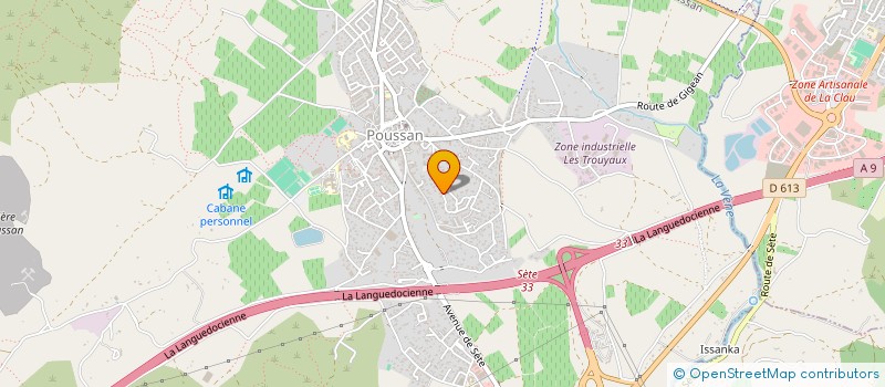 localisation de l'entreprise MONSIEUR YANN CASTANIER  POUSSAN