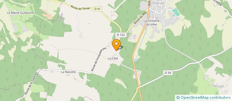 localisation de l'entreprise MONSIEUR YANN CAUCHARD  DIGNAC