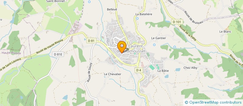 localisation de l'entreprise MONSIEUR YANN CHALON  SAINT-LAURENT-DE-CHAMOUSSET