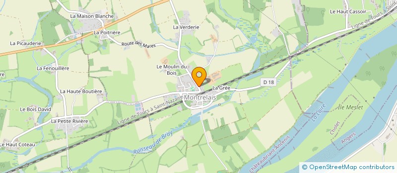 localisation de l'entreprise MONSIEUR YANN CHOQUET  MONTRELAIS