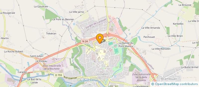 localisation de l'entreprise MONSIEUR YANN COIGNARD  JOSSELIN