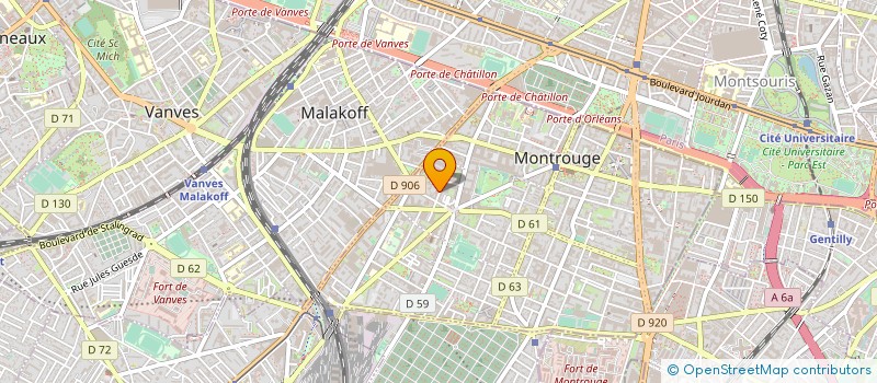 localisation de l'entreprise MONSIEUR YANN COUEDIC  MONTROUGE