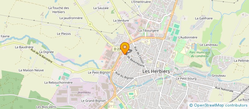 localisation de l'entreprise MONSIEUR YANN COUZINET  LES HERBIERS