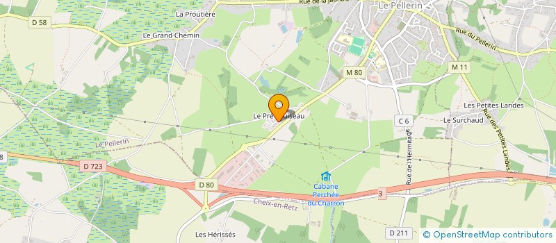 localisation de l'entreprise MONSIEUR YANN DABIN  LE PELLERIN