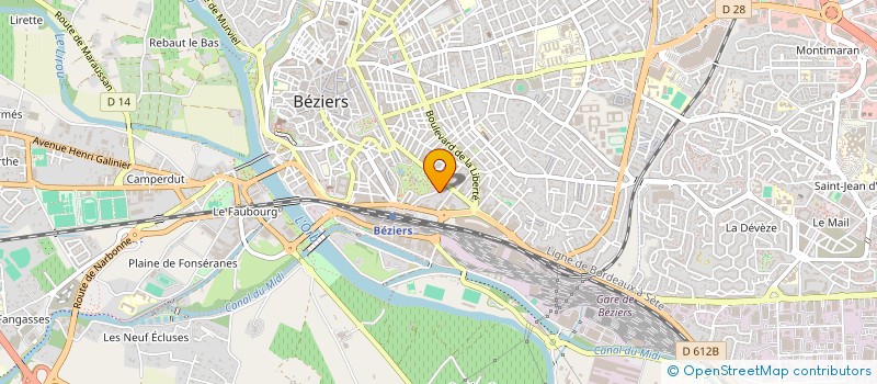 localisation de l'entreprise MONSIEUR YANN DE LESTANG  BEZIERS