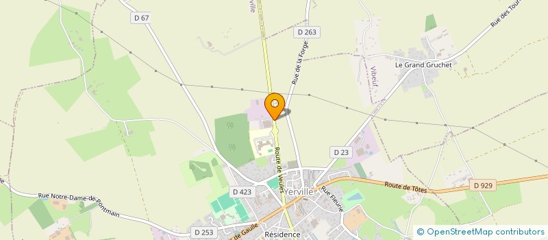 localisation de l'entreprise MONSIEUR YANN DEBRABANDER  YERVILLE