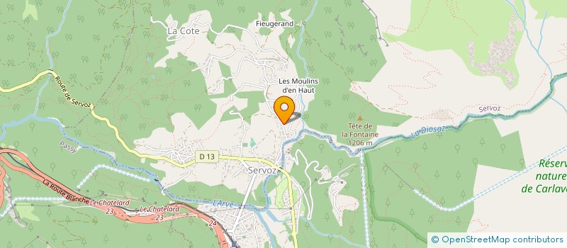 localisation de l'entreprise MONSIEUR YANN DEPERRAZ  SERVOZ