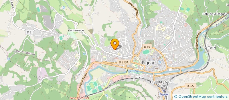 localisation de l'entreprise MONSIEUR YANN DESLANDES  FIGEAC