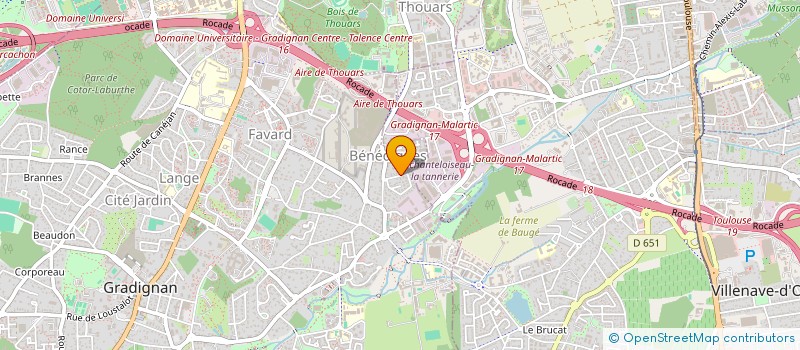 localisation de l'entreprise MONSIEUR YANN DOSSOU-YOVO  GRADIGNAN