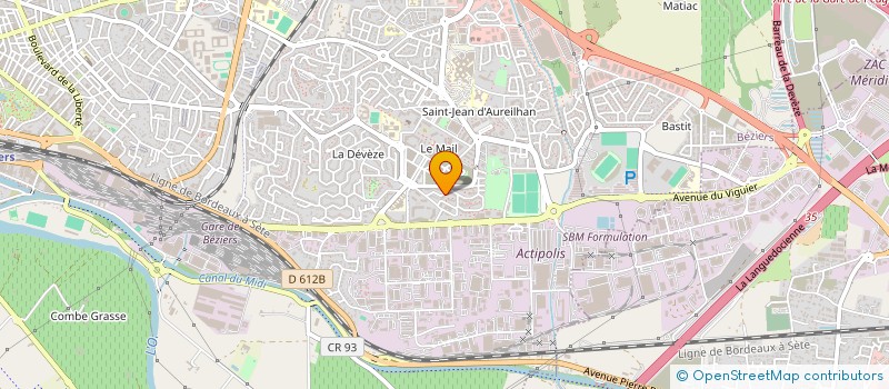 localisation de l'entreprise MONSIEUR YANN DURAND  BEZIERS