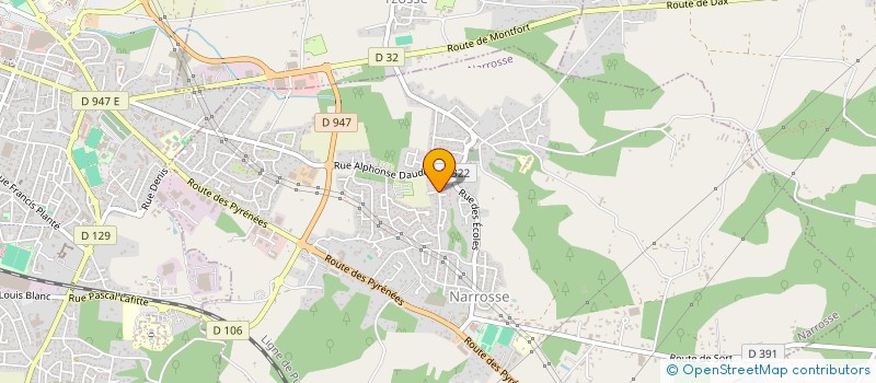 localisation de l'entreprise MONSIEUR YANN DUVIGNEAU LAFARGUE  NARROSSE