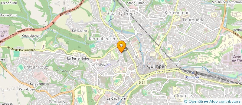 localisation de l'entreprise MONSIEUR YANN ENGUEHARD à QUIMPER