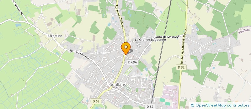 localisation de l'entreprise MONSIEUR YANN FRENEAU  SOULLANS