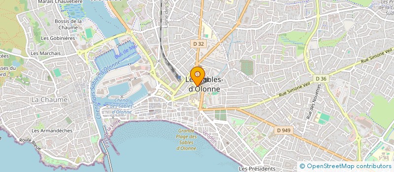 localisation de l'entreprise MONSIEUR YANN GASTEL  LES SABLES D'OLONNE