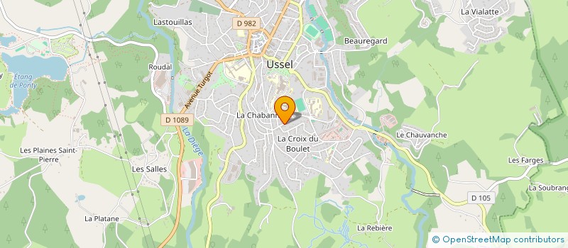 localisation de l'entreprise MONSIEUR YANN GAUTREAU à USSEL
