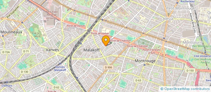 localisation de l'entreprise MONSIEUR YANN GBIZIE  MALAKOFF