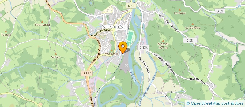 localisation de l'entreprise MONSIEUR YANN GROS  SALIES-DU-SALAT