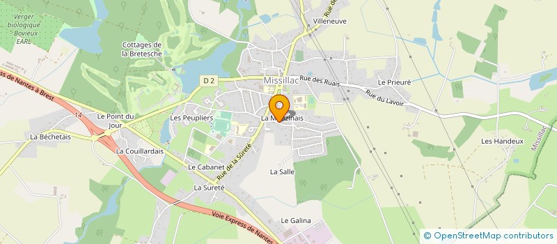 localisation de l'entreprise MONSIEUR YANN GUERIN  MISSILLAC