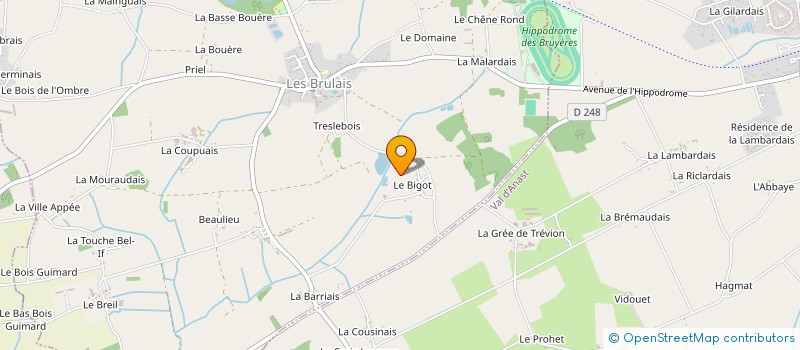 localisation de l'entreprise MONSIEUR YANN HUBERT  LES BRULAIS