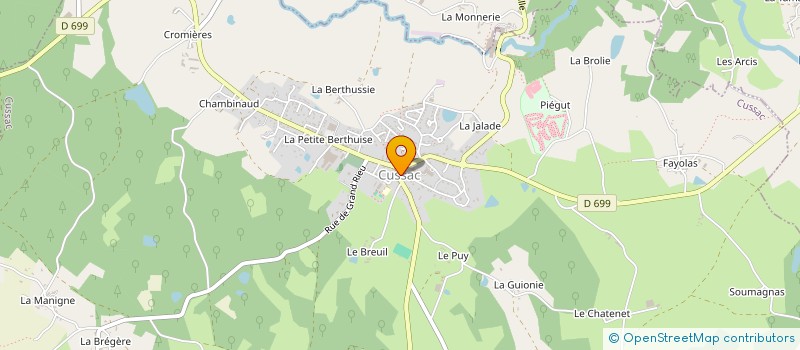 localisation de l'entreprise MONSIEUR YANN HUMBERT à CUSSAC