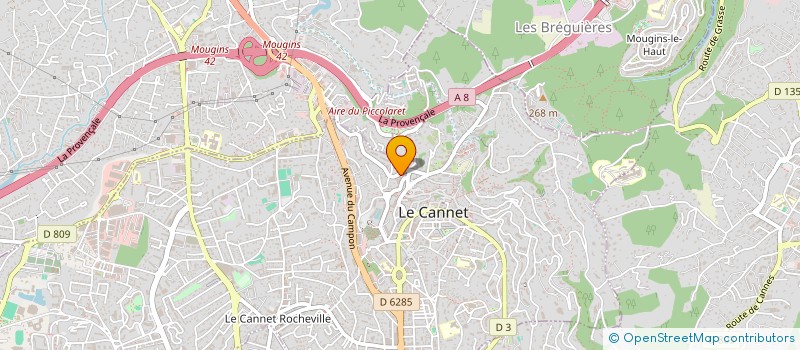 localisation de l'entreprise MONSIEUR YANN JACQMART à LE CANNET
