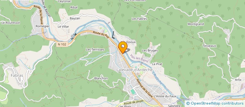 localisation de l'entreprise MONSIEUR YANN JADEAU  LALEVADE-D'ARDECHE